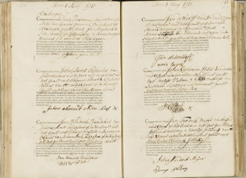 Ondertrouwregistratie van Joh. Arend Oldenbusch op 4 mei 1747 te Amsterdam met Elisabeth Aalders