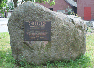 Gedenkplaat de Stamhofstede van de families Oldenbusch, Oldebusch, Ohlebusch, Ohlenbusch en Ohldebusch